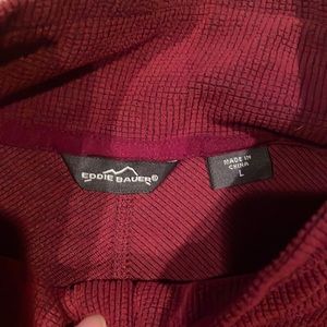 Eddie Bauer 1/4 zip maroon shirt